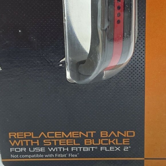 Blackweb‎ Replacement Band for Fitbit Flex 2 - Black, Red Stripe - New - Picture 4 of 9